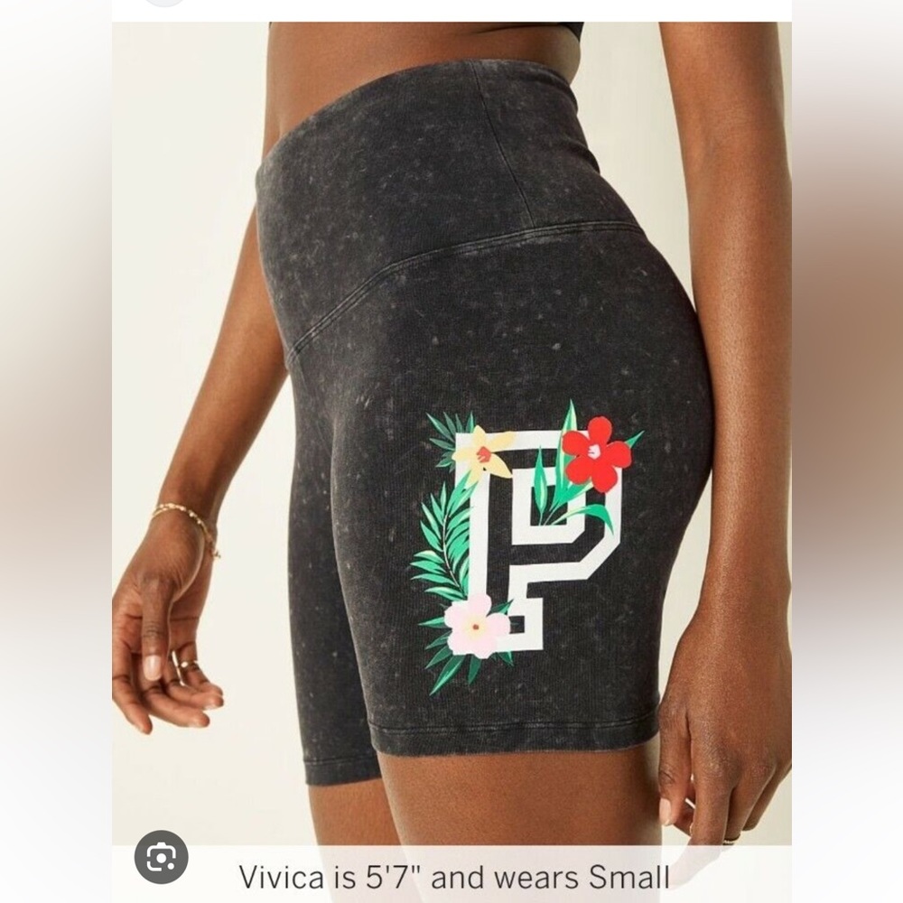 VS PINK Floral Tropical Bike Short